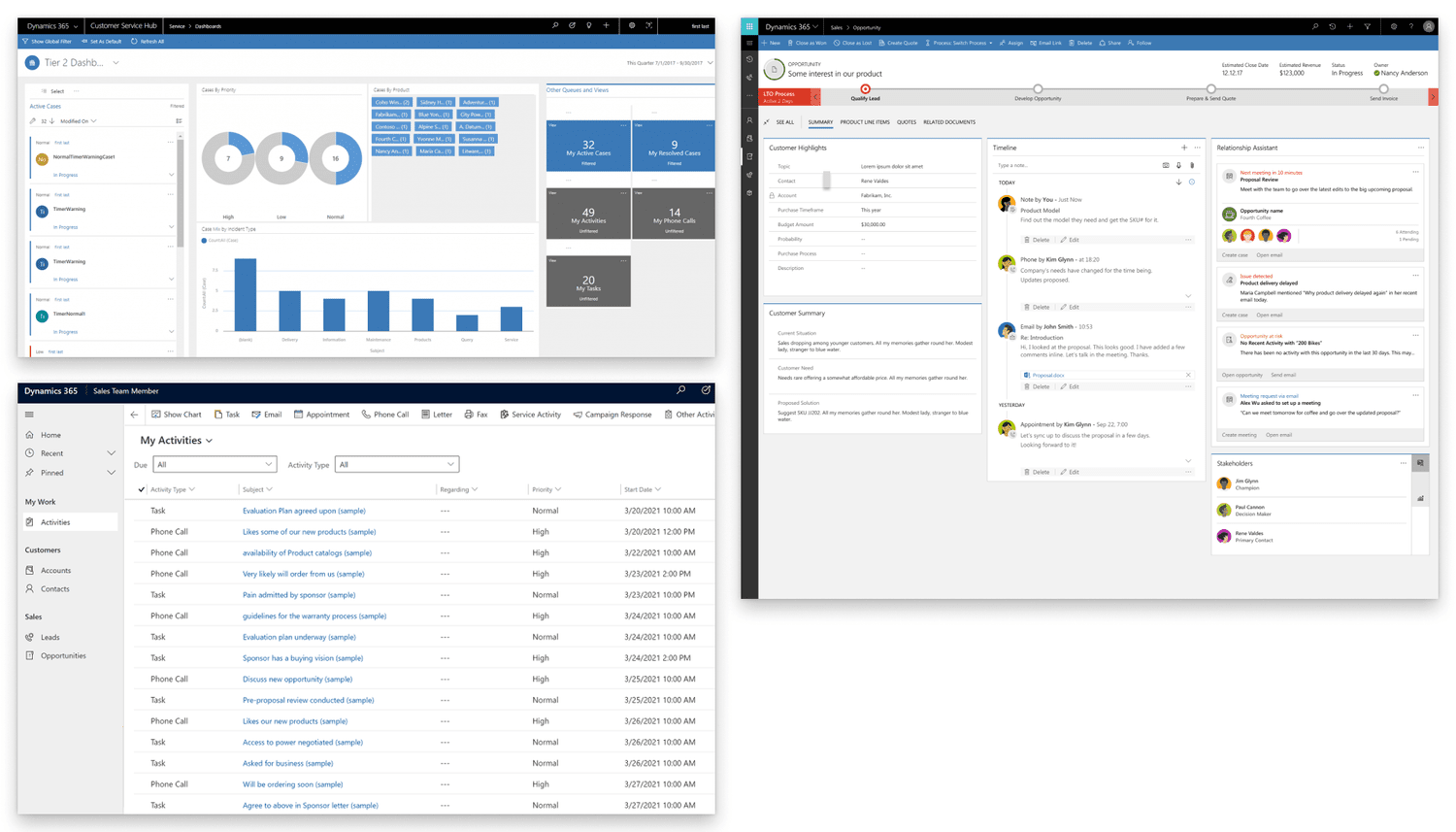 The previous CRM interface, before the Fluent migration.
