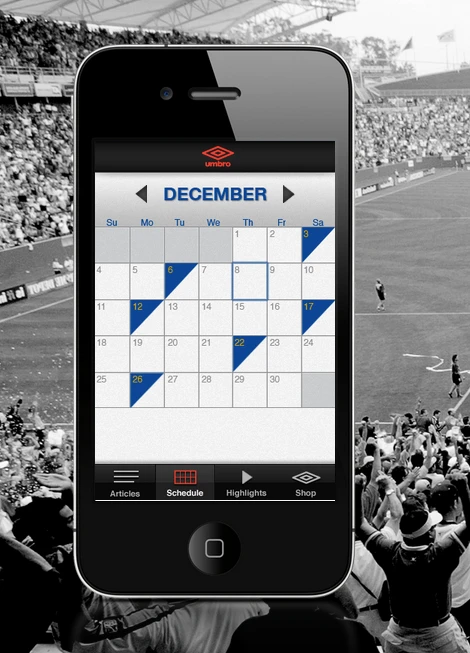Umbro mobile schedule