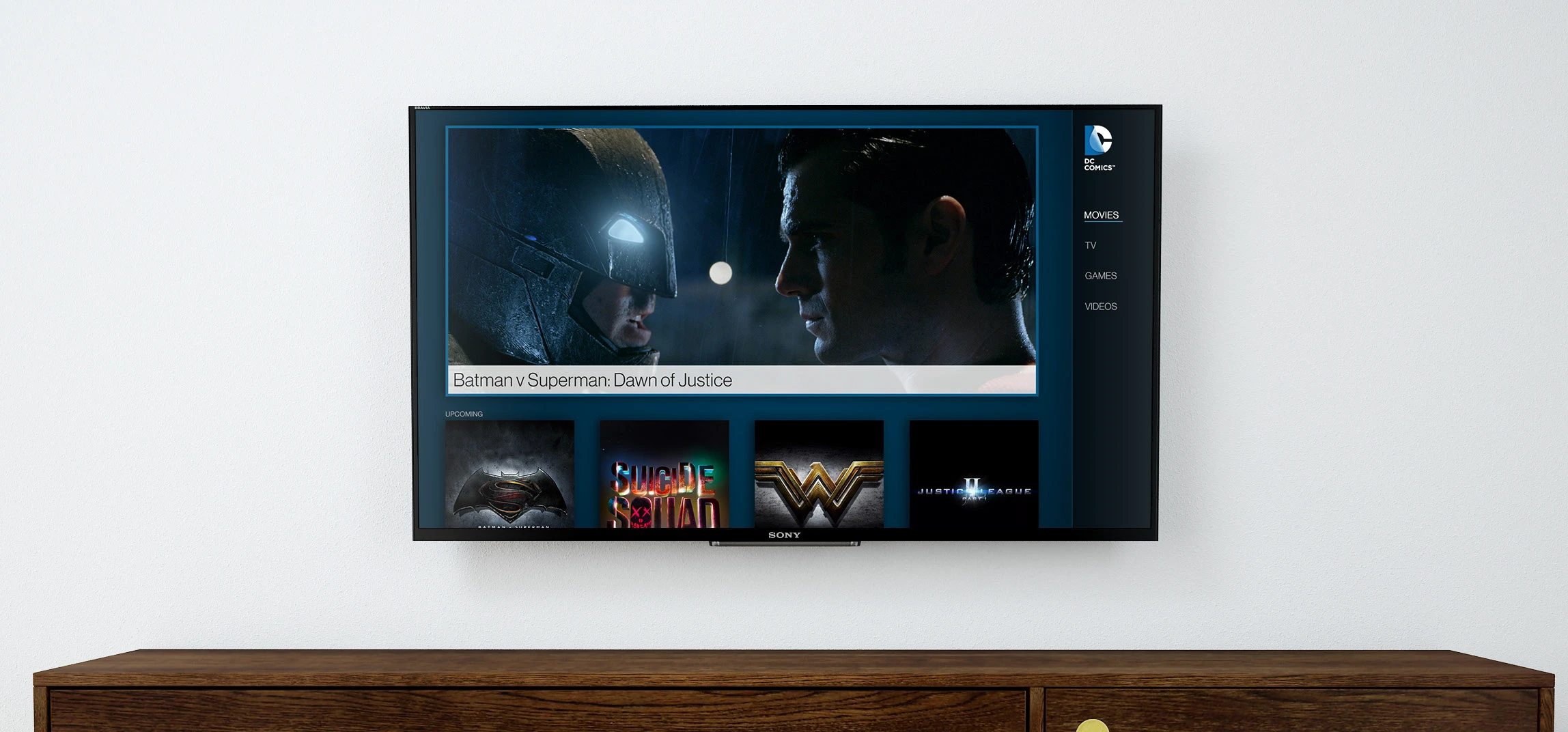 DC Comics — connected TV hub
