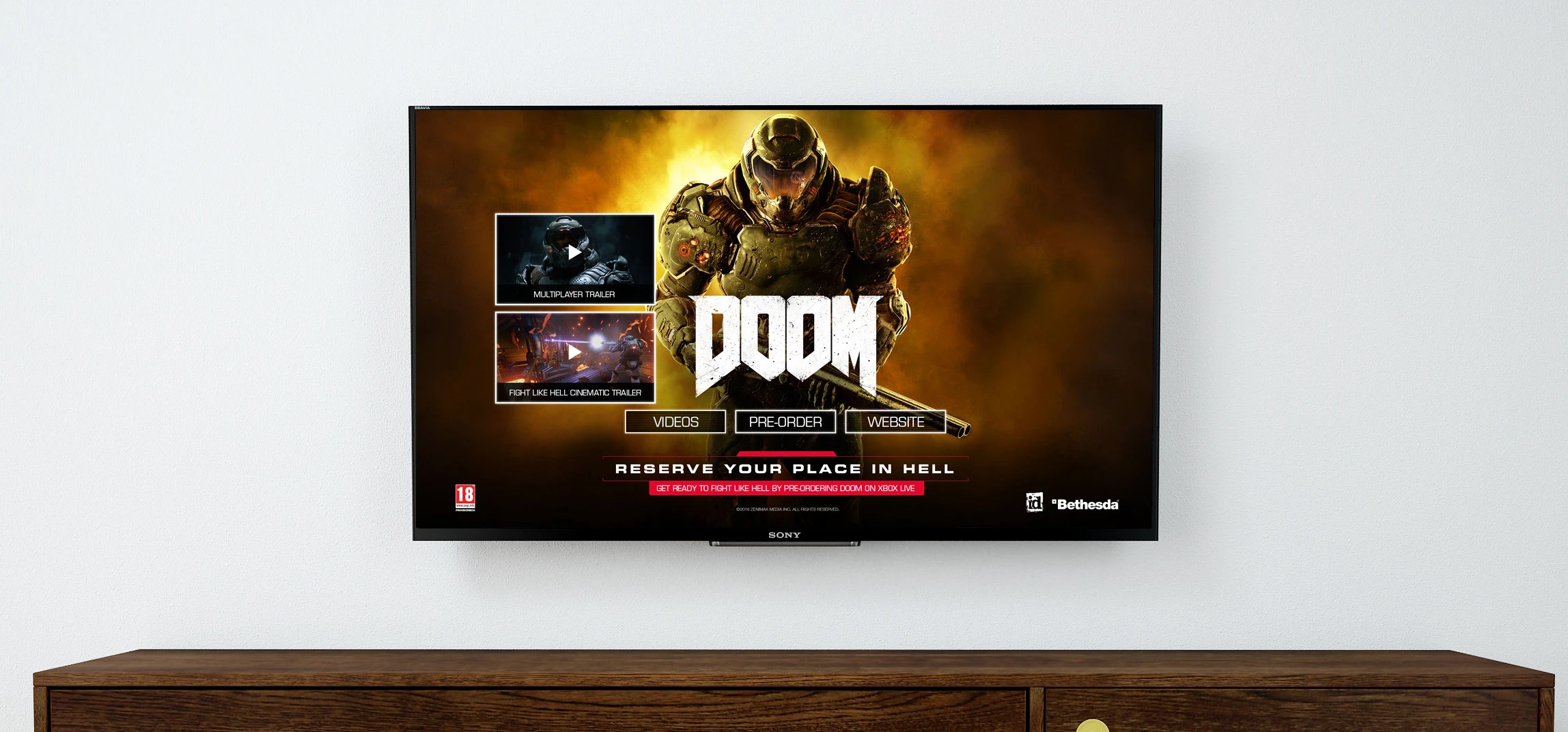 DOOM — connected TV promotion