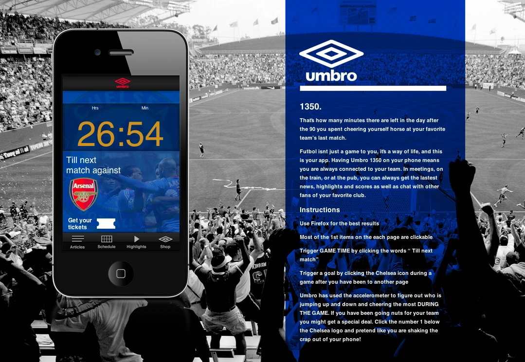 Umbro 1350 concept