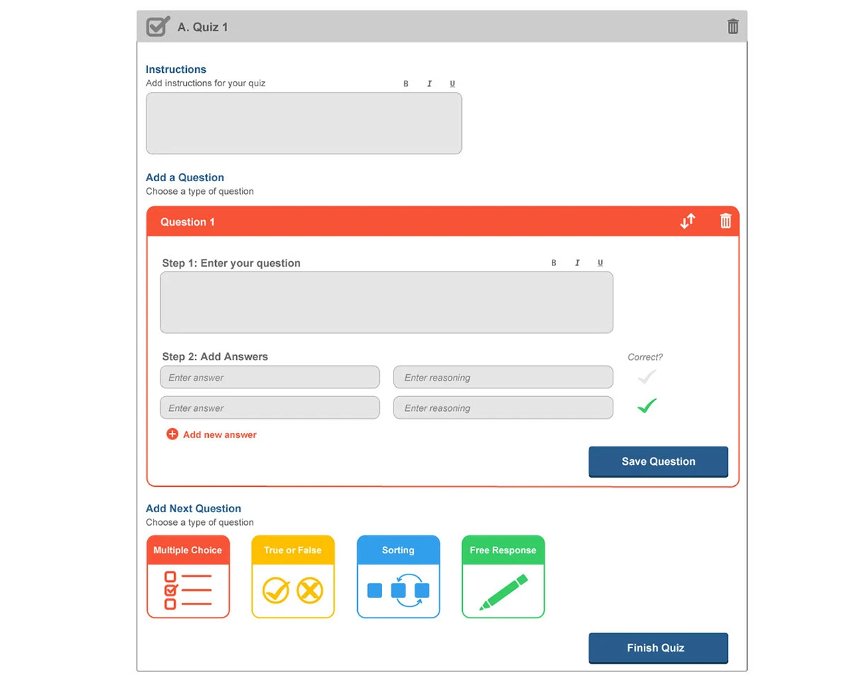 Quiz builder